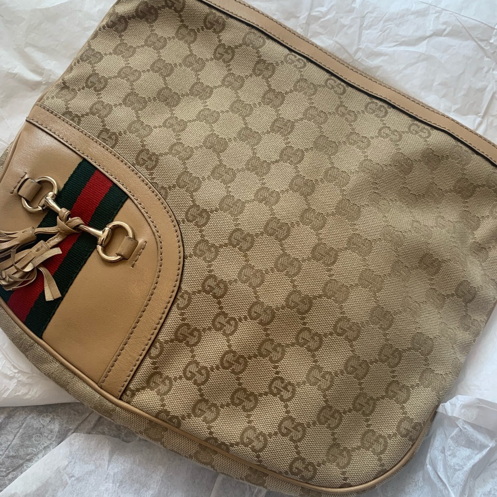 Vintage Gucci Canvas Crossbody with Dustbag
